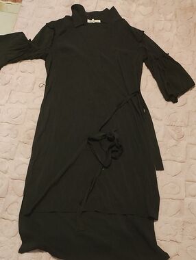 BCBGeneration Black Asymmetrical Wrap Dress